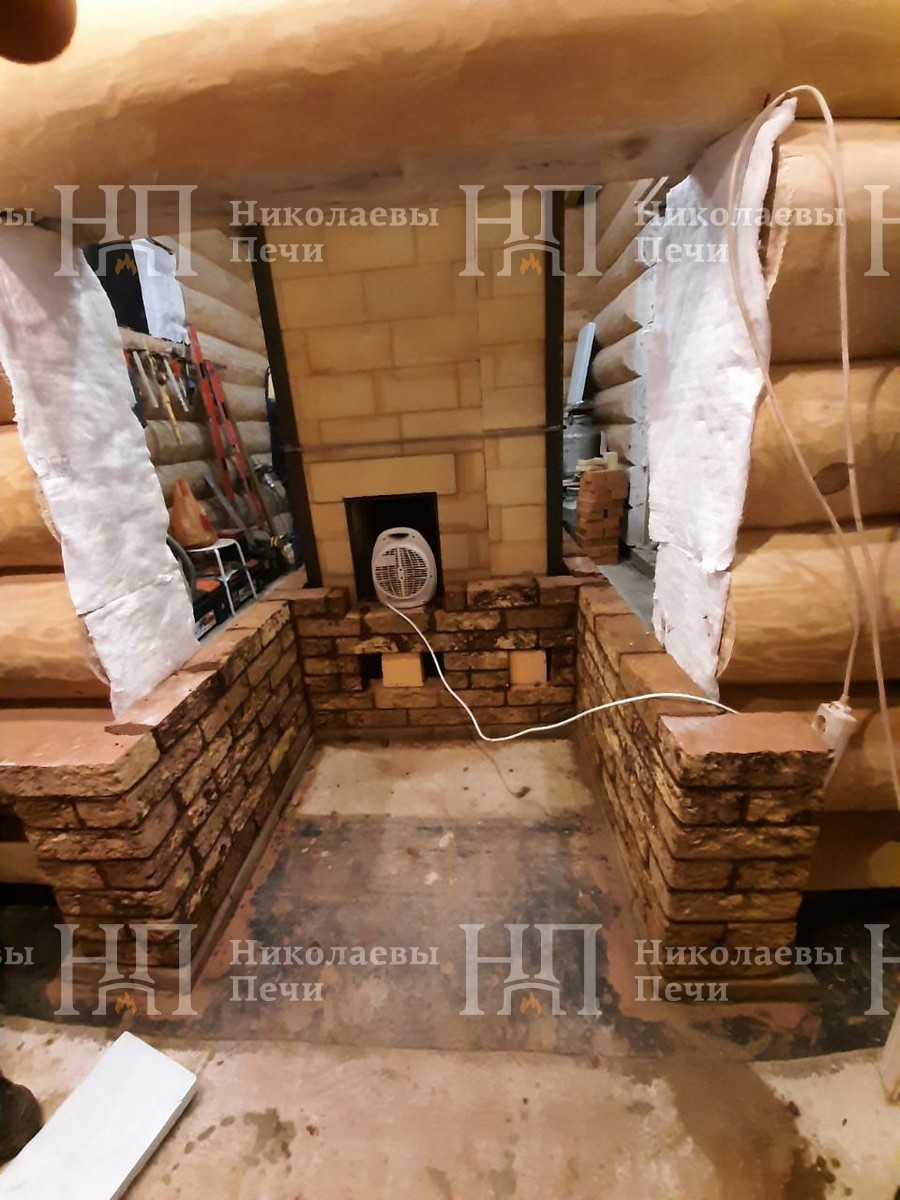 Крымская банная печь - процесс строительства
