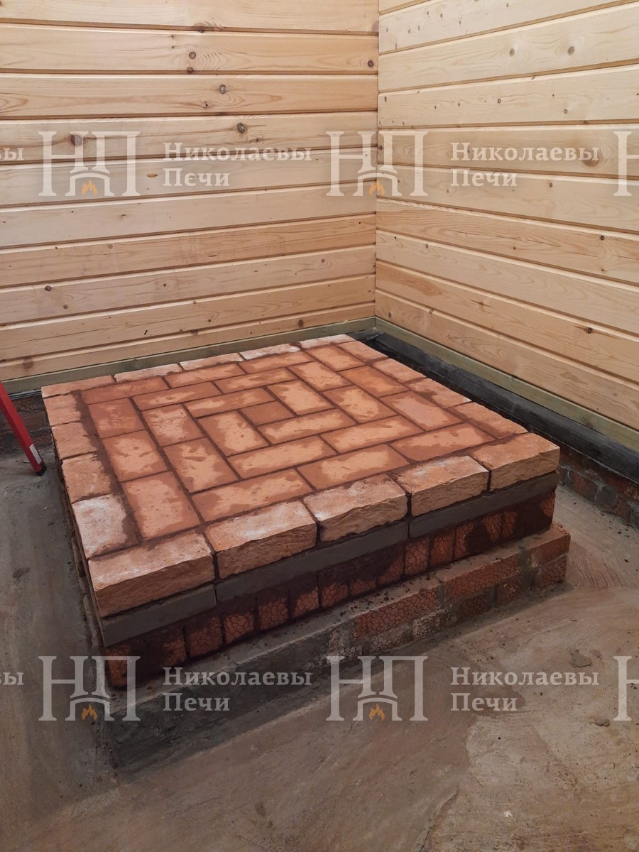 Казанская банная печь - процесс строительства